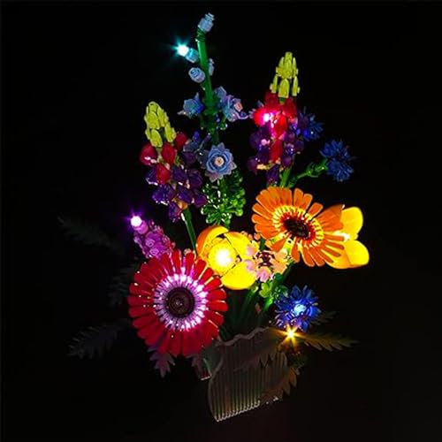 Light Kit for Le-go Wildflower Bouquet, Led Lighting Set for Le-go 10313 Wildflower Bouquet Set Botanical Collection - Not Include Models, Just Light Set