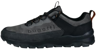 bugatti Herren Sneaker, Männer Schnürer,schnürschuhe,Halbschuhe,Freizeitschuhe,Schnuerschuhe,Schnuerer,Dark Grey/Black (1110),42 EU / 8 UK