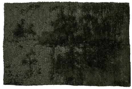 Jute&co. Shaggy Teppich Hochflor Dunkelbraun Polyester Weiches Garn 70 x 120 cm