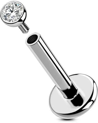 OUFER Body Piercing Internally Titan Helix Piercing Earring 16G Labret Piercing Jewellery Conch Lippenpiercing Tragus Earring Bar Stud Labret Earrings