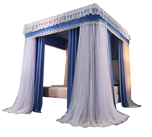 Betthimmel für den Innenbereich, Moskitonetz im Prinzessinnen-Stil, verdunkelnd, staubdicht, Luxus-Betthimmel für Erwachsene und Schlafzimmer (Größe: 180 x 200 x 200 cm)