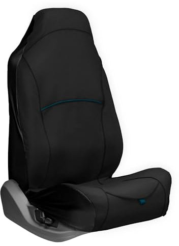 Kurgo Copilot Autositzschoner für Hunde, wasserfester Auto-Vordersitzbezug, strapazierfähiger Beifahrersitzbezug für Haustiere, Schwarz