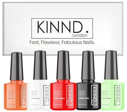 Halloween Nail Polish Set, 5 x 8ml | Quick Dry Nail Polish | Haloween Colour Rapid Drying Nail Varnish Sets Gift Box | 12 Free, Cruelty Free, Vegan, Made in UK