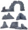 GWBox Ruined Stone Walls Set,Terrain Scenery for Tabletop 28mm Miniatures Wargame,3D Printed and Paintable Fairy House Diorama Accessories DIY Craft