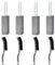 8 Stück, 4PCS Bimsstein Toilettenreiniger 24CM, 4PCS Reinigungsbürste,Toilettenreiniger, Urinsteinentferner Extra Stark, Bimssteinbürsten Fugenbürsten, für Bad, Toilette, Küche und Mehr