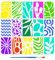 FINGERINSPIRE Zeichenschablone Für Geometrische Formen Mit Einem Pinsel 30x30cm Malvorlage Für Geometrische Texturen Blumen Blätter Karomuster Schablone Zum Malen Auf Holz Wänden Stoffen Und Möbeln