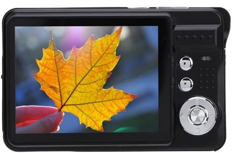 Digital Camera, 48MP 4K 8x Zoom 20 Filters 2.7 Inch Screen Portable Compact Camera with Anti Shaking for Boys Girls Vlogging. (Black)