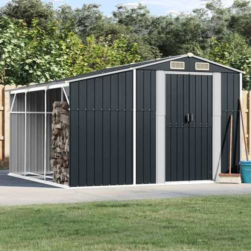 Furniture Select-Gartenhaus anthrazit 277x279x179cm Stahl verzinkt