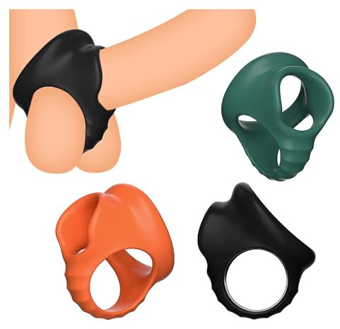 Linman hodenringe für den mann Erhältlich in 3 Farben Dreieckiger Penis für Penis und Hoden SM Bondageset Harte und Lange Erektion sex spielzeug für die männer Erotik Adult Suplies（Schwarz）