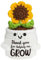 Cunegra Teacher Gifts for Women, Handmade Knitted Positive Sunflower with Card, Thank You for Helping Grow, Emotional Support Plant, Teacher Appreciation Gifts from Students