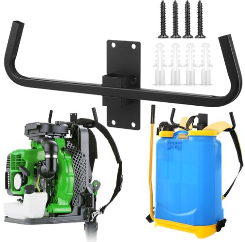 Shimeyao Backpack Blower Hanger Backpack Sprayer Wall Mount Leaf Blower Hanger Heavy Duty Chainsaw Wall Mount Stand Accessories for Garage Organization Trailer Storage Tactical Gear Stand