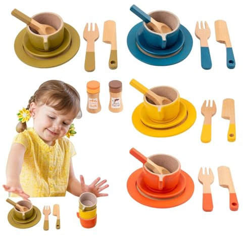 Seyrnicay Tea Set For Toddler Girls,Pretend Kitchen For Toddler | Toy Foods Sets Including Cups, Snack Plates Easter Basket Stuffer For Little Girls