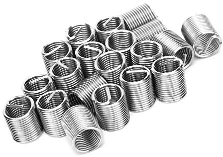 Manchon de Réparation de Filetage M12x1.5 Kit de Bobine D'insertion en Acier Inoxydable Kit 20pcs pour Restauration de Filetage pour L'équipement de Soudage des Machines (2D)