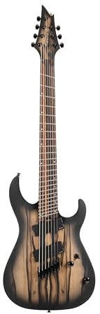 Cort KX507MS-NBB KX Series 7-saitige Multi-Scale-Solid Body E-Gitarre, Pale Moon Ebony
