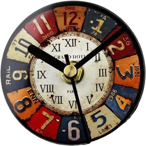 Keuyeo Fridge Magnet Retro Magnet Sticker Clock Shape Antique Refrigerator Magnets Sticker Wall Clock Message Stickers for Locker Hotel Whiteboard Office