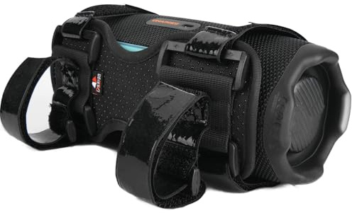 Universeller Lautsprechergurt für JBL Xtreme/Charge/Flip Serie, verstellbare Fahrradhalterung mit rutschfestem Griff, Nylonhalterung für tragbare Bluetooth-Lautsprecher (Schwarz)