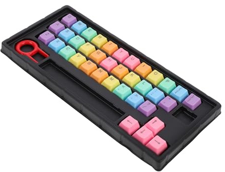 VILLCASE 1 set Colorful DIY Keyboard Keycaps Kit for Mechanical Keyboards Rainbow Abs Keycaps Set with Unique Design Easy Installation Wear Resistant Material for Home and Gaming Use