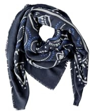 Oui Damen Tuch oversized geschnitten Platziertes Motiv