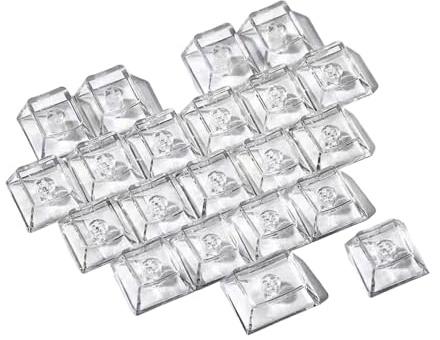 Keycaps De Layout,Transparent Keycaps Cute,SchlüSselkappen,Tastatur Caps,Transparente Tastenkappen Mit Hintergrundbeleuchtung Set 21-Teilig,FüR Reisen, BüRoarbeit, Ergonomische Tastenkappen