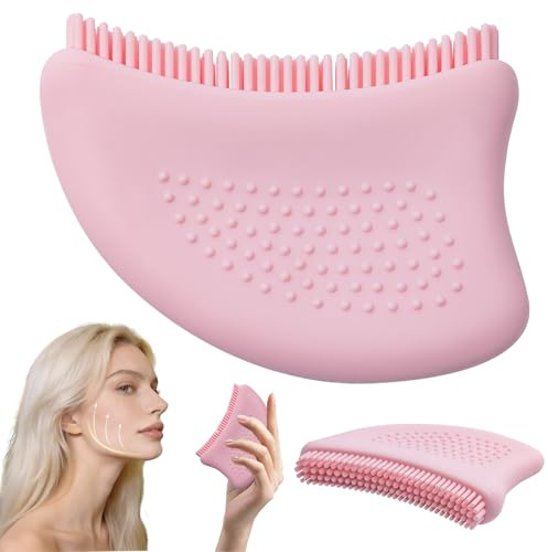 Brosse de Massage Lymphatique pour le Visage – Outil en Silicone pour Réduire les Puffiness, Drainage et Sculpter le Visage, Alternative Douce au Gua Sha pour Routine de Soins, Nettoyage Facile