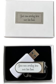 Personalised USB Stick In Presentation Gift Box Custom Wording Message 16gb