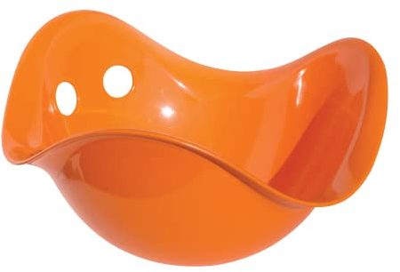 MOLUK Bilibo Endless Play Possibilities for Kids, Motor Skills Toy for Children from 2 Years, Play and Spin Seat, Imaginative Learning Toy, Hand-Eye Coordination, Travel-Friendly, Non-Toxic, Orange