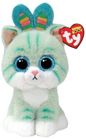 TY Beanie Boo Spring Gumdrop Cat Teal 15cm