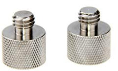 CAMVATE 3/8-16 Male to 5/8-27 Female Thread Adapter for Microphone Mounts and Stands(2 Pieces)