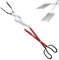 BBQ Croc 3 in 1 Barbecue Tool - 26 in - Tongs, Spatula and Grill Cleaner (Red) Longest BBQ tool Ever