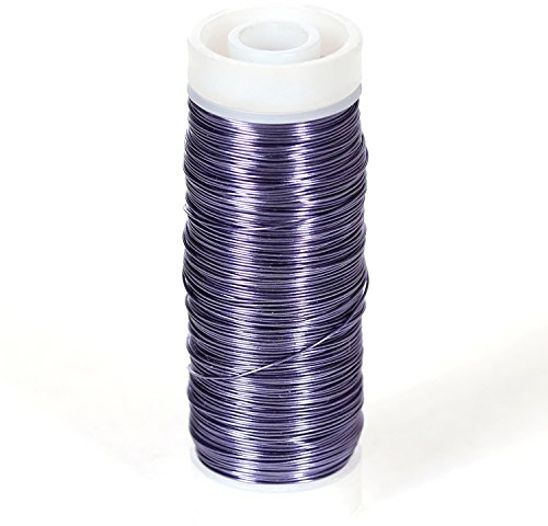 Bütic Draht - Bindedraht - Wickeldraht - Basteldraht 0,50mm Ø - 50m, Farbe:Flieder