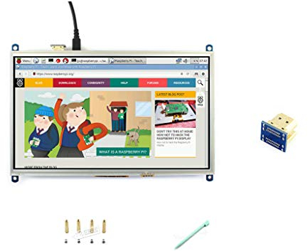 Waveshare 10.1inch HDMI LCD Monitor Raspberry pi Resistive Touch Screen Display 1024 * 600 High Resolution for Raspberry Pi 2B/3B/3B+/4B(the Pi 1 model B or Pi Zero need HDMI cable)