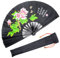 OMyTea Performance Large Hand Folding Fan - Chinese/Japanese Kung Fu Tai Chi Handheld Fan for Men/Women - For Decorations/Dancing/Fighting/Gift (Black Peony)