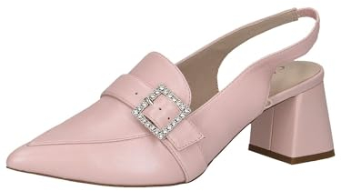 CAPRICE Damen Slingpumps aus Leder Spitz, Rosa (Rose Perlato), 38 EU