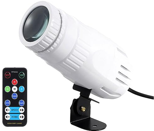 Lixada Mini RGBW LED Beam Spot Pinspot Licht mit Remote, DJ Effekt Licht, Bühneneffekt Beleuchtung für Disco Party Bar Club Show Hochzeit, Weiß
