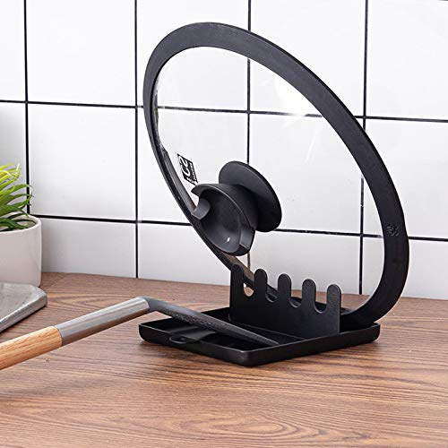Support Couvercle Repose Cuillère - Passe au lave-vaisselle, Repose-ustensiles de cuisine en acier inoxydable 304 de qualité alimentaire pour couvercle de casserole, cuillères, baguettes, spatule