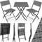 TecTake® Salon de Jardin Extérieur en Poly Rotin pour 2 Personnes - Ensemble Chaise et Table Pliables - Mobilier pour Amenagement Balcon Terrasse Veranda