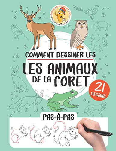 Comment dessiner les animaux de la forêt: 21 pas-à-pas