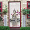 GSKBDQ 3D Autocollants De Porte Trompe l'oeil Fleurs d'art Bouddha Zen 77X200Cm Auto-Adhésif Stickers Porte Amovible Papier Peint Chambre Cuisine Salle De Bain Poster De Porte Stickers Muraux