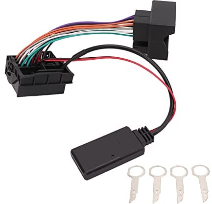 Qiilu Bluetooth Audio Adapter, Autoradio Bluetooth 5.0 AUX Adapter Audiokabel Ersatz für Mondeo 2005-6000 CD MP3