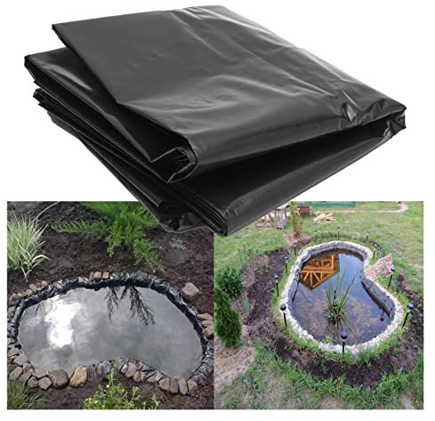 Heavy Duty Bass Liner Grand Bassin Liner Heavy Duty Flexible HDPE Imperméable 0,2 mm sous-Couche de Piscine (Couleur : Noir, Taille : 9x20m) (Noir 2x4m)