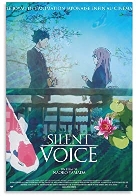 nuochen Japanisches Anime-Poster, The Shape of Voice Koe No Katachi A Silent Voice Japanisches Anime-Poster, 3 Wandkunst, Bild, Gemälde, Poster, Kunstwerke, Raumdekoration, 20 x 30 cm