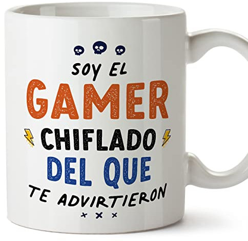MUGFFINS Tazas para GAMER hombre - En Español - Todos te advirtieron - 11 oz / 330 ml - Regalo original y divertido