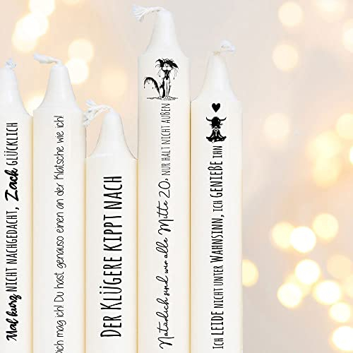 Kerzensticker Kerzentattoo Kerzentattoos Tattoofolie positive Sprüche für Kerzen oder Keramik A4 Bogen DIY Stickerbogen kst56 ilka parey wandtattoo-welt