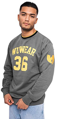 Wu Wear - Wu 36 Block Crewneck Sweater - Wu Tang Clan, Urban Streetwear Fashion Pullover, mit Kapuze, Hip Hop, Herren Kapuzenpullover, 3XL