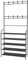 KEVO Garderobenständer, Kleiderstange, Eingangsbereich, Garderobe mit Schuhregal mit 5 Ebenen, Garderobe mit Organizer für Schuhe, 80 x 25 x 172 cm (schwarz – 5 Schichten)
