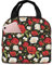 XVBCDFG Bolsas de almuerzo con estampado de rosas para hombres, mujeres, fiambreras, fiambreras reutilizables aisladas, pequeñas fiambreras Bento, fiambreras