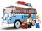BirnePower Klemmbausteine Spielbausteine Spielset City Stadt Bausatz Spielfigur 227 Teile Stadtbus Hippie Bus Bausteine Spielzeug G133821