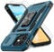 DEERLAMN Case for iPhone 11 with Slide Camera Cover+Screen Protector(2 Packs),Rotated Ring Kickstand Military Grade Shockproof Protective Cover-Light Blue