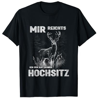 Waidmann Jäger Kleidung Jagd Zubehör Jäger Motiv Hochsitz Jagd Sprüche T-Shirt Schwarz Klein EU 38-40