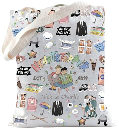 TSOTMO TV-Show-Geschenkbuch Merch Geschenk für Bookish LGBTQ Buch Tragetasche LGBT Pride Geschenk Lesen Geschenk LGBT Paare Geschenk Homosexuell Geschenk, Nick Tragetasche, Medium